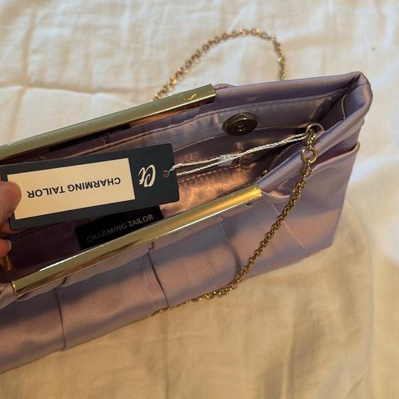 Purple clutch shoulder crossbody bag - Picture 2 of 7